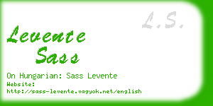 levente sass business card